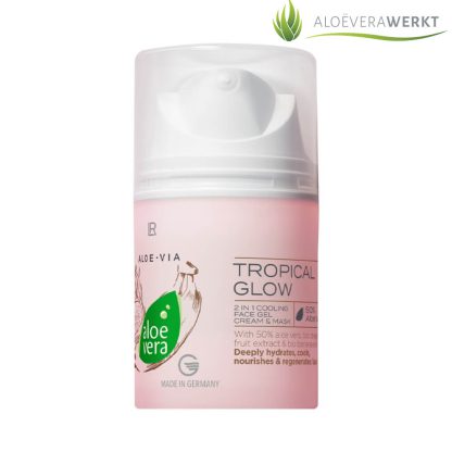 Aloe Vera Tropical Glow 2 in 1 Cooling Face Gel Cream & Mask